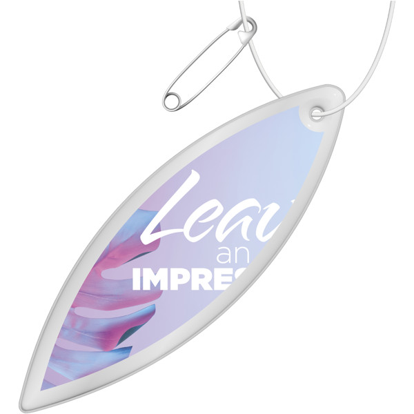 Colgante de PVC reflectante en forma de elipse H-12 "RFX™" - Blanco