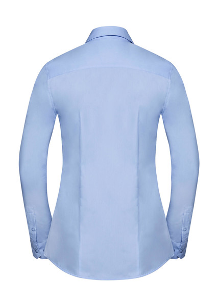 Ladies'LS Tailored Coolmax® Shirt - Light Blue / S