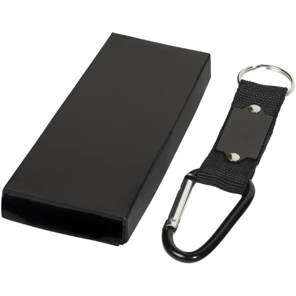 Strap carabiner keychain - Solid Black