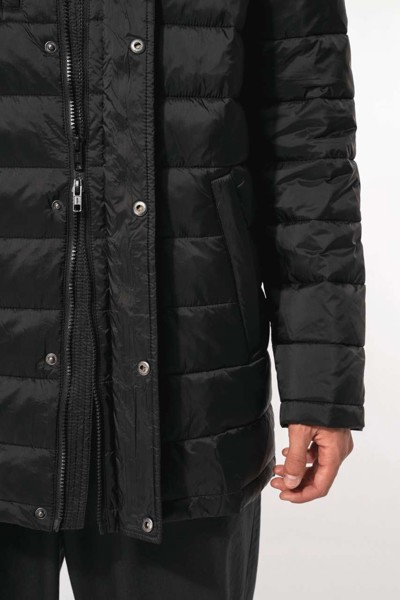 Men's Lightweight Hooded Padded Parka - Black / S