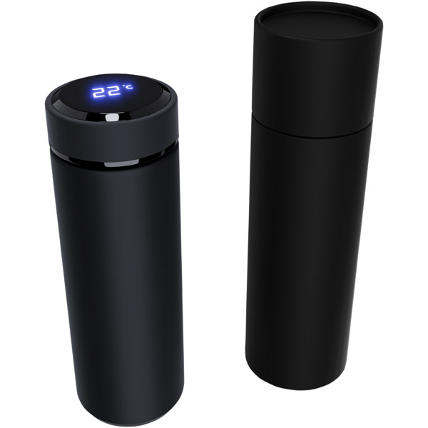 Garrafa inteligente com isolamento "SCX.design D10" - Preto liso
