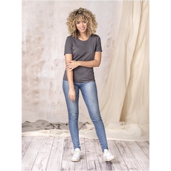 T-shirt para mulher orgânica "Azurite" - Cinza tempestade / L