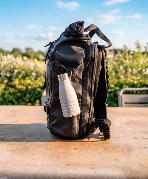 Garrafa dobrável de silicone 550 ml Erin - cinzento