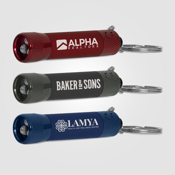 Chroma Softy Monochrome Classique Porte-clés lampe de poche à 3 LED - Assortiment / Jet d’encre 4 couleurs