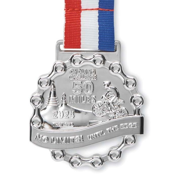 Medalha em liga de zinco com forma personalizada até 65mm X 65mm