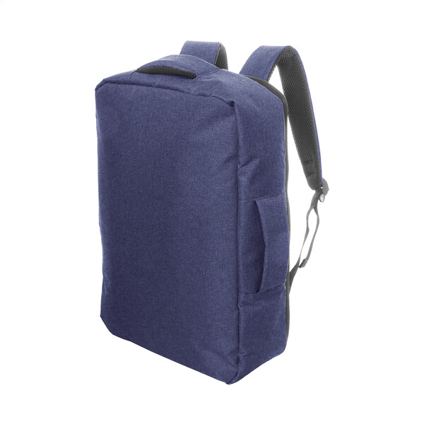 Sac à dos porte-documents en RPET Eaton - Bleu Foncé