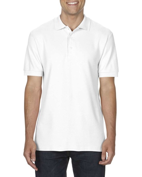 Premium Cotton® Adult Double Piqué Polo - White / 2XL