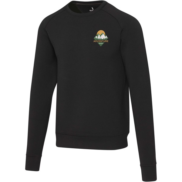 Maglione sportivo unisex a girocollo in tessuto interlock Yukon - Nero / XS
