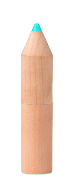 6 pencils in wooden box Petit Coloret