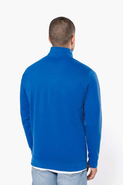 Zip Neck Sweatshirt - Dark Grey / M