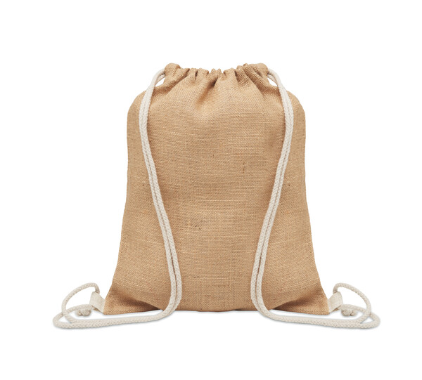 Borsa con coulisse in iuta Fukuro - Beige