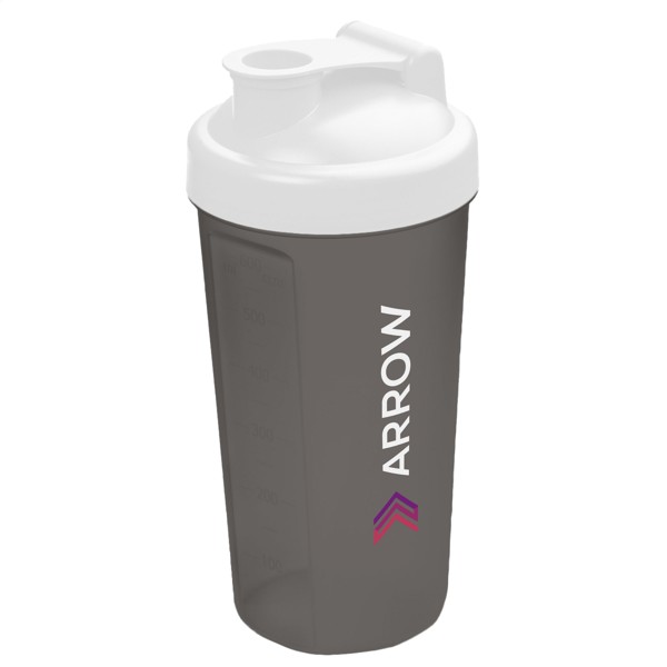 Shaker Protein 600 ml drinking cup - White / Grey