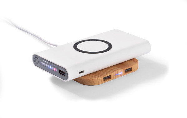 Power bank DOUBLE 8000 mAh - white
