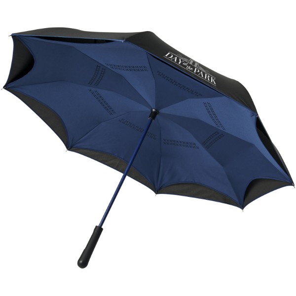 Yoon 23" inversion colourized straight umbrella - Navy / Solid Black