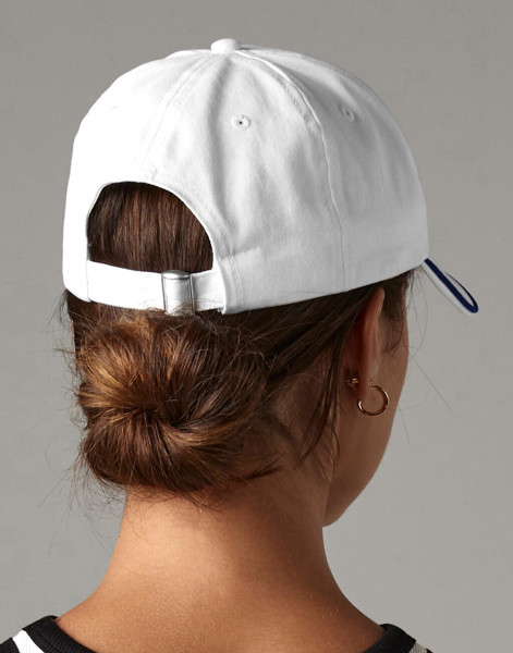 Cappellino 5 Pannelli Authentic - Visiera Piped - White / French Navy / ONE SIZE