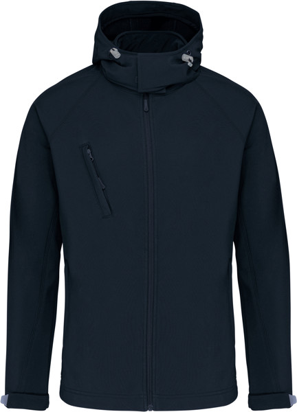 Men's 3-Layer Hooded Softshell Jacket Kariban | K 413 - Navy / 4XL