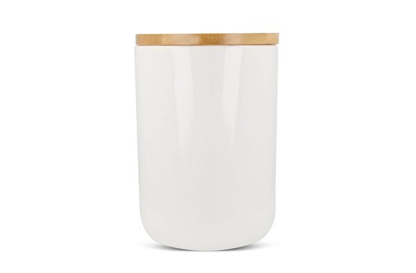 Boîte en céramique et bambou 900ml - Blanc