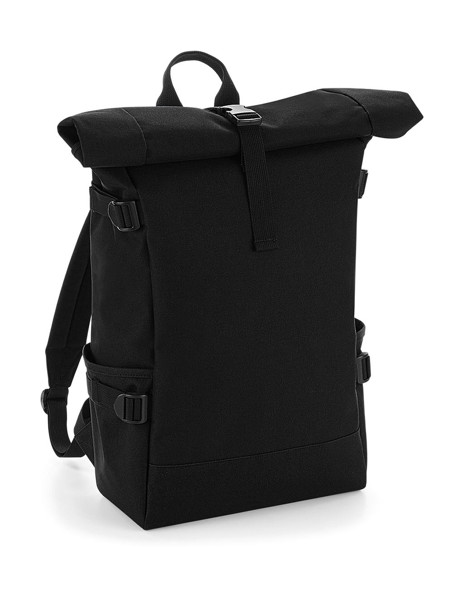 Block Roll-Top Backpack - Black / Black / ONE SIZE
