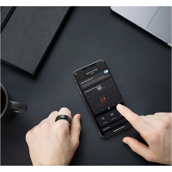 Prixton Orbyt smart ring - Black / 9(19.1 mm)