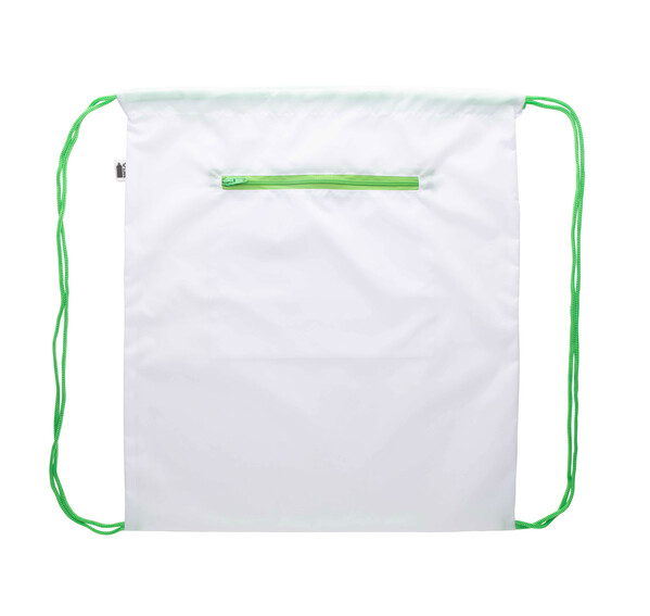 Sac piscine CreaDraw Zip RPET - Vert / Blanc