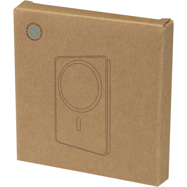 Avis 5000 mAh RCS recycled aluminium magnetic power bank - Silver