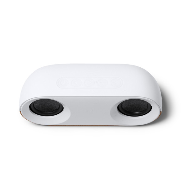 Altavoz inalámbrico personalizado de ABS reciclado y corcho 10W con micrófono manos libres