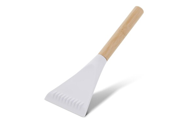 Ice Scraper Bamboo & R-PP - White