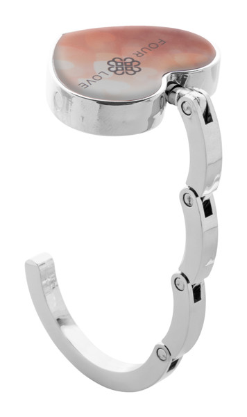 Amor heart bag hanger, magnetic closure