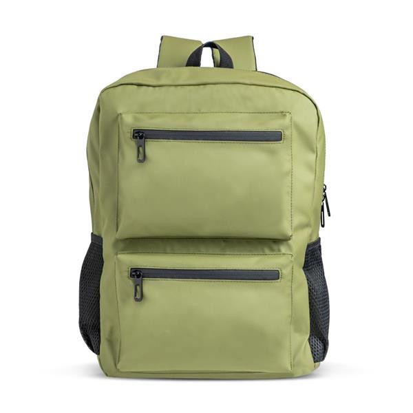 Mochila Para Portátil 15,6", Em Soft Pu - Verde Oliveira