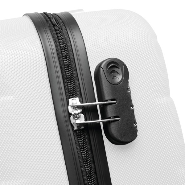 Padua trolley suitcase, boarding size, ABS shell - White