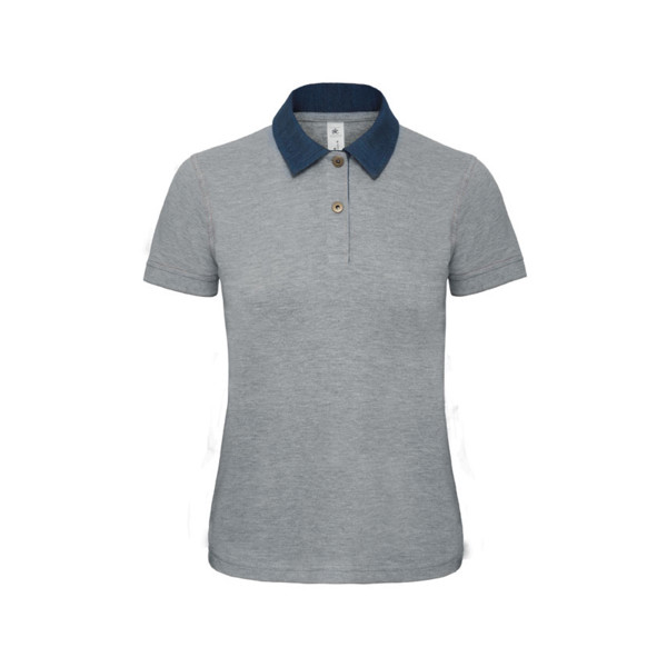 Polo B&C Dnm Forward Women 180G - 100% Algodão - Cinza Claro / S