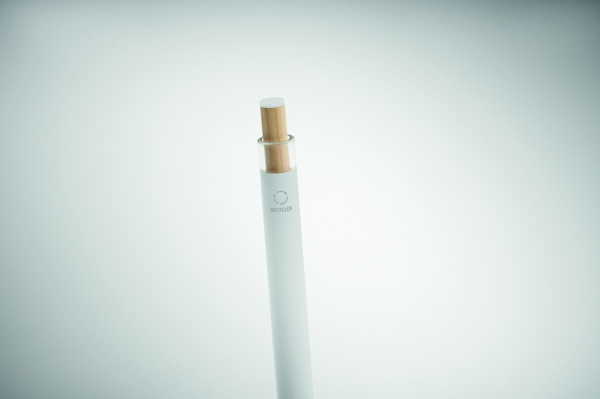 Druckkugelschreiber recy. Alu Bergamo ++ - Weiß