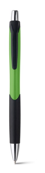 CARIBE. Kuličkové pero z ABS a s protikluzovým gripem - Světle Zelená