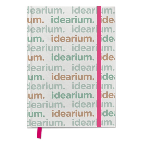 A5 paper hard cover notebook with your design printed sheets - Purple Red / Rubine Red U