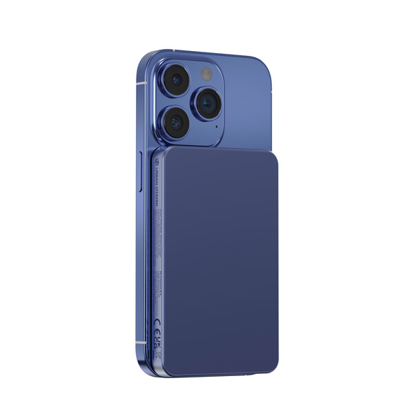 Powerbank magnétique 5000 mAh et 15W Urban Vitamin Marin - Bleu