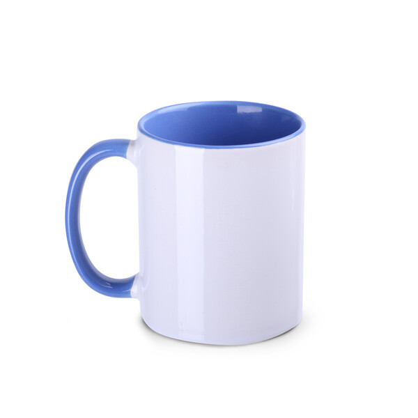 Sublimation mug Tomek Art Duo 300ml white/reflex blue