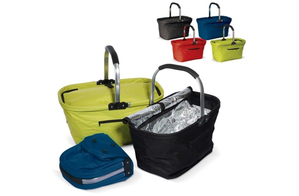 Foldable picnic basket 2-in-1 cooling bag - Black