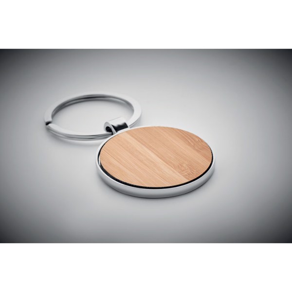 MB - Round key ring metal bamboo Ballarat