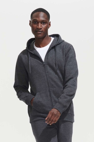 Sol's Seven Men - Jacket With Lined Hood - Grey Melange / XL