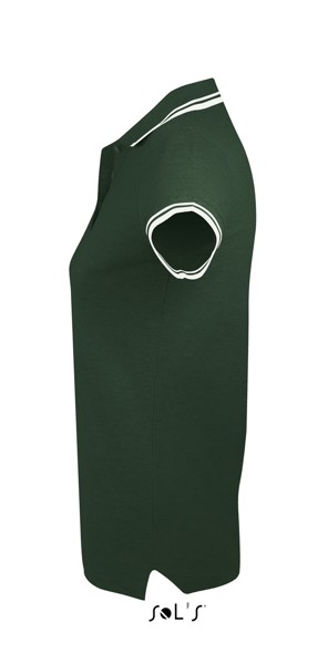 Sol's Pasadena Women - Polo Shirt - Forest Green / White / 2XL