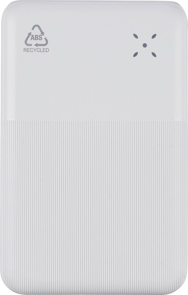 Recycled ABS powerbank Rayen - White