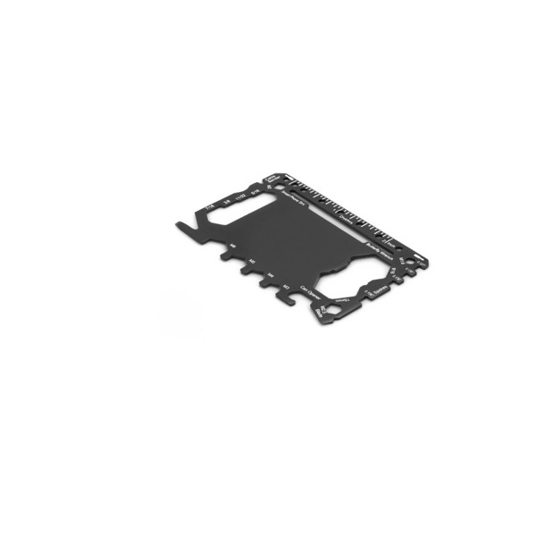 PEEBLES. Stainless steel multifunction card with 8 functions