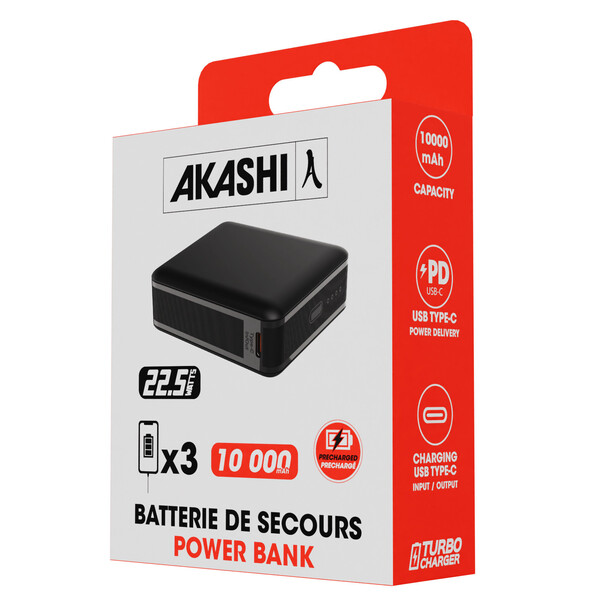 KUTO - BATTERIE DE SECOURS CHARGE RAPIDE 22,5W - 10 000 mAh