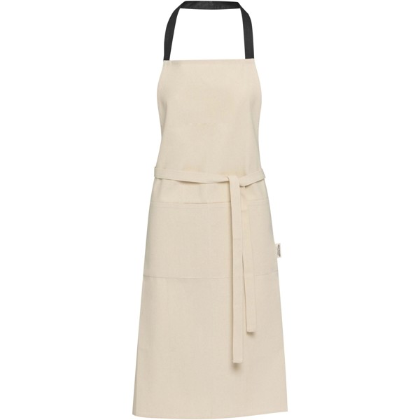 Nia 200 g/m² recycled cotton apron - Solid Black