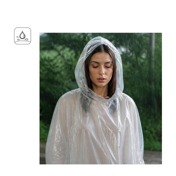 SANDRA. Waterproof poncho - Transparent