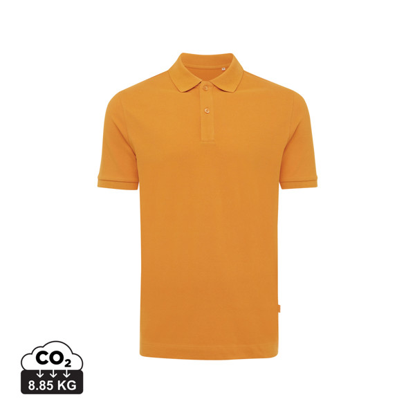 Polo en coton piqué et recyclé Iqoniq Yosemite - Sundial Orange / L