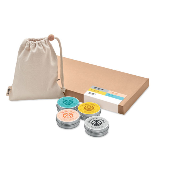 Branded By Earth vegan travel set, 50g body wash