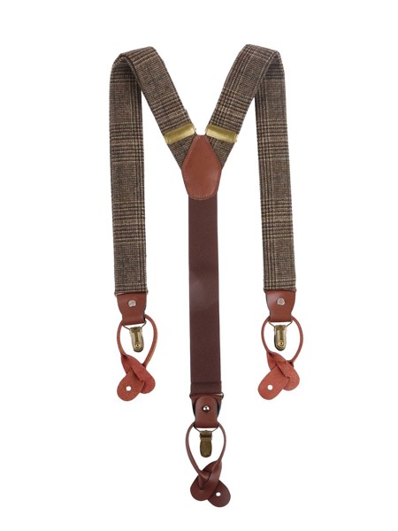 Suspenders Urban-Glencheck - Dark Brown