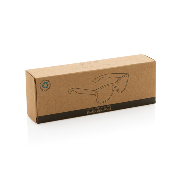 XD - GRS recycled PC plastic sunglasses with cork