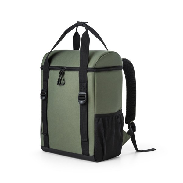 ROMA L. Mochila térmica almofadada em 600D PET (100% rPET) e ripstop - Verde Escuro